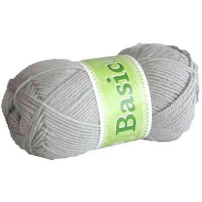 Basic, akrylová priadza, 50 g, cca 150 m, 9007 šedá
