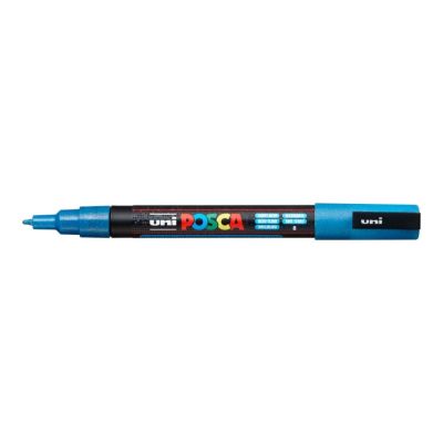 Uni Posca fixka PC-3ML, 1,3 mm, svetlomodrá glitter