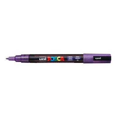 Uni Posca fixka PC-3ML, 1,3 mm, fialová glitter