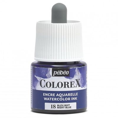 Akvarelový atrament COLOREX, night blue 45 ml