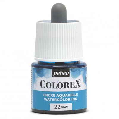 Akvarelový atrament COLOREX, cyan 45 ml