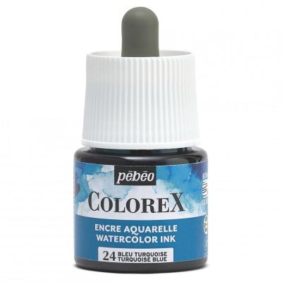 Akvarelový atrament COLOREX, turquoise blue 45 ml