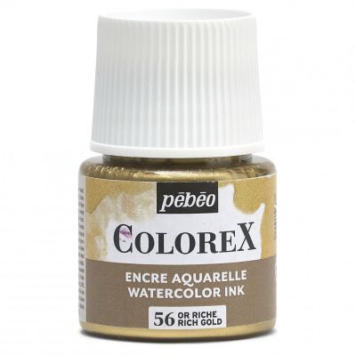 Akvarelový atrament COLOREX, rich gold 45 ml
