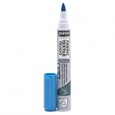 Fixka na svetlý textil 7A Light blue 1 mm brush