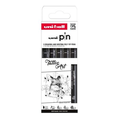 UNI PIN set 5 ks linerov Drawing Tattoo Art