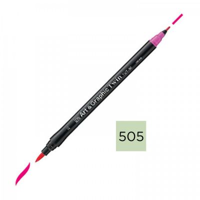 Kuretake, Art & Graphic Twin, 505 Green Shadow