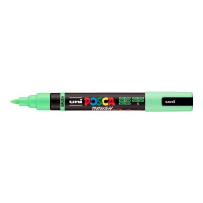 UNI POSCA fixka so štetcovým hrotom 1 - 4 mm, svetlozelená