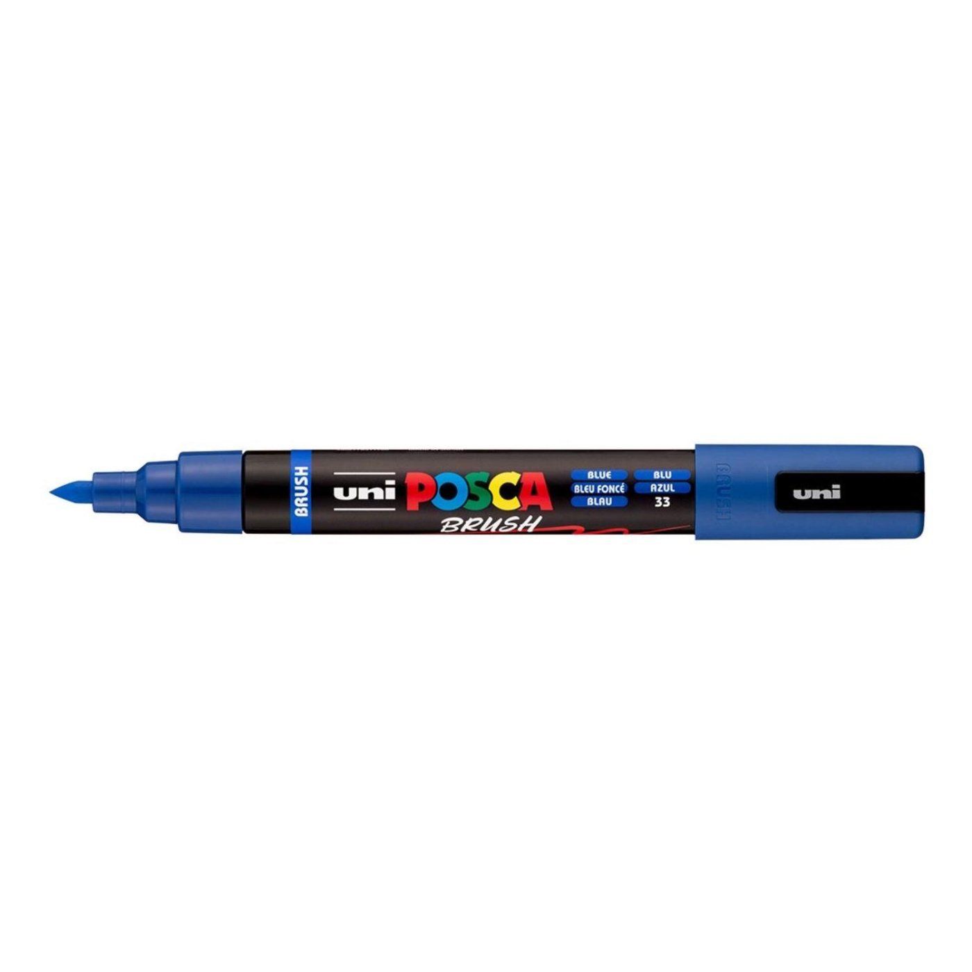 UNI POSCA fixka so štetcovým hrotom 1 - 4 mm, modrá