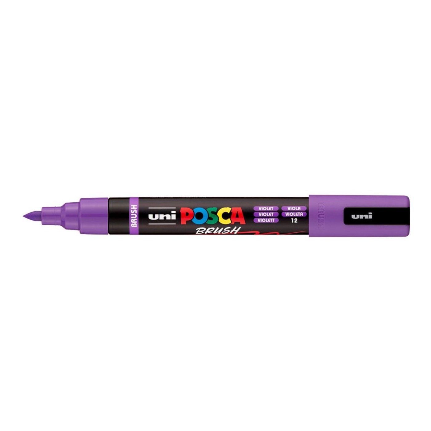 UNI POSCA fixka so štetcovým hrotom 1 - 4 mm, fialová