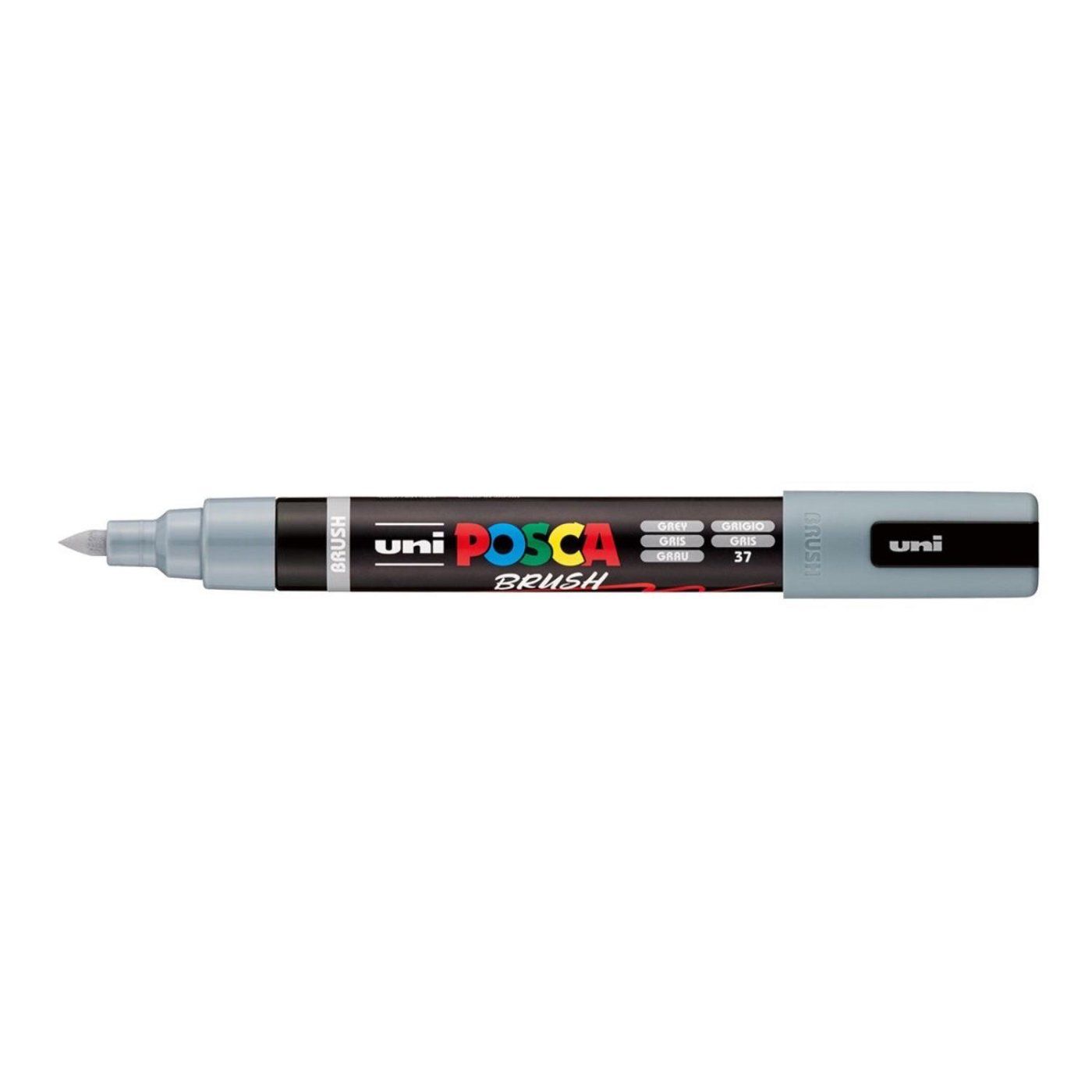 UNI POSCA fixka so štetcovým hrotom 1 - 4 mm, sivá