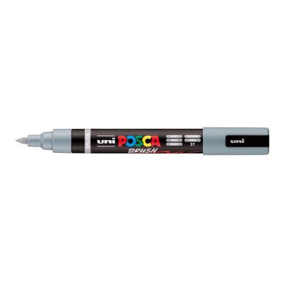 UNI POSCA fixka so štetcovým hrotom 1 - 4 mm, sivá