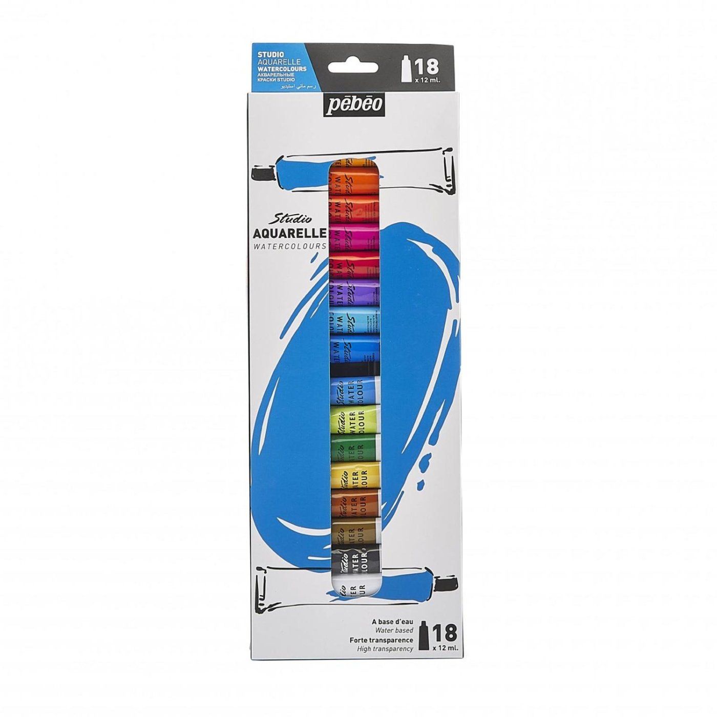 Sada Studio Aquarelle watercolours 18 x 12 ml