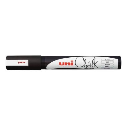 Kriedová fixka, UNI Chalk 5M, 1,8 - 2,5 mm, čierna
