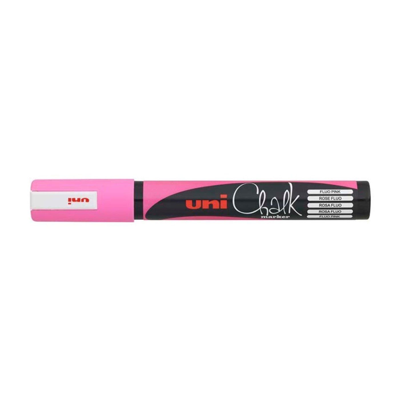 Kriedová fixka, UNI Chalk 5M, 1,8 - 2,5 mm, fluo ružová
