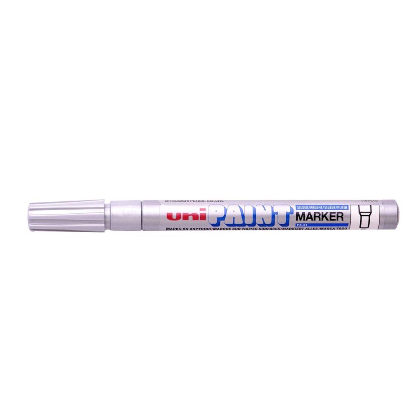 UNI PX-21 laková fixka, 0,8 - 1,2 mm strieborná
