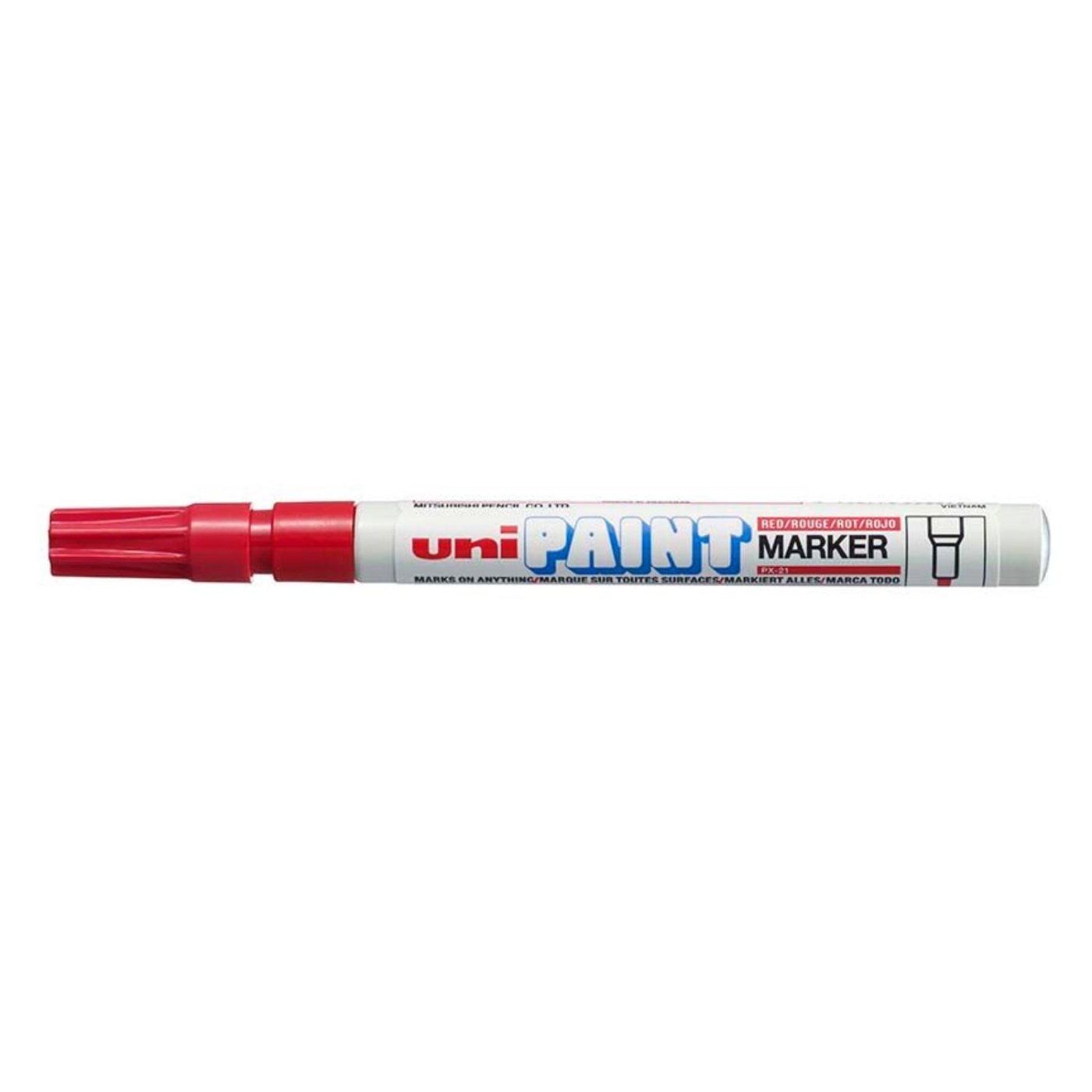 UNI PX-21 laková fixka, 0,8 - 1,2 mm červená