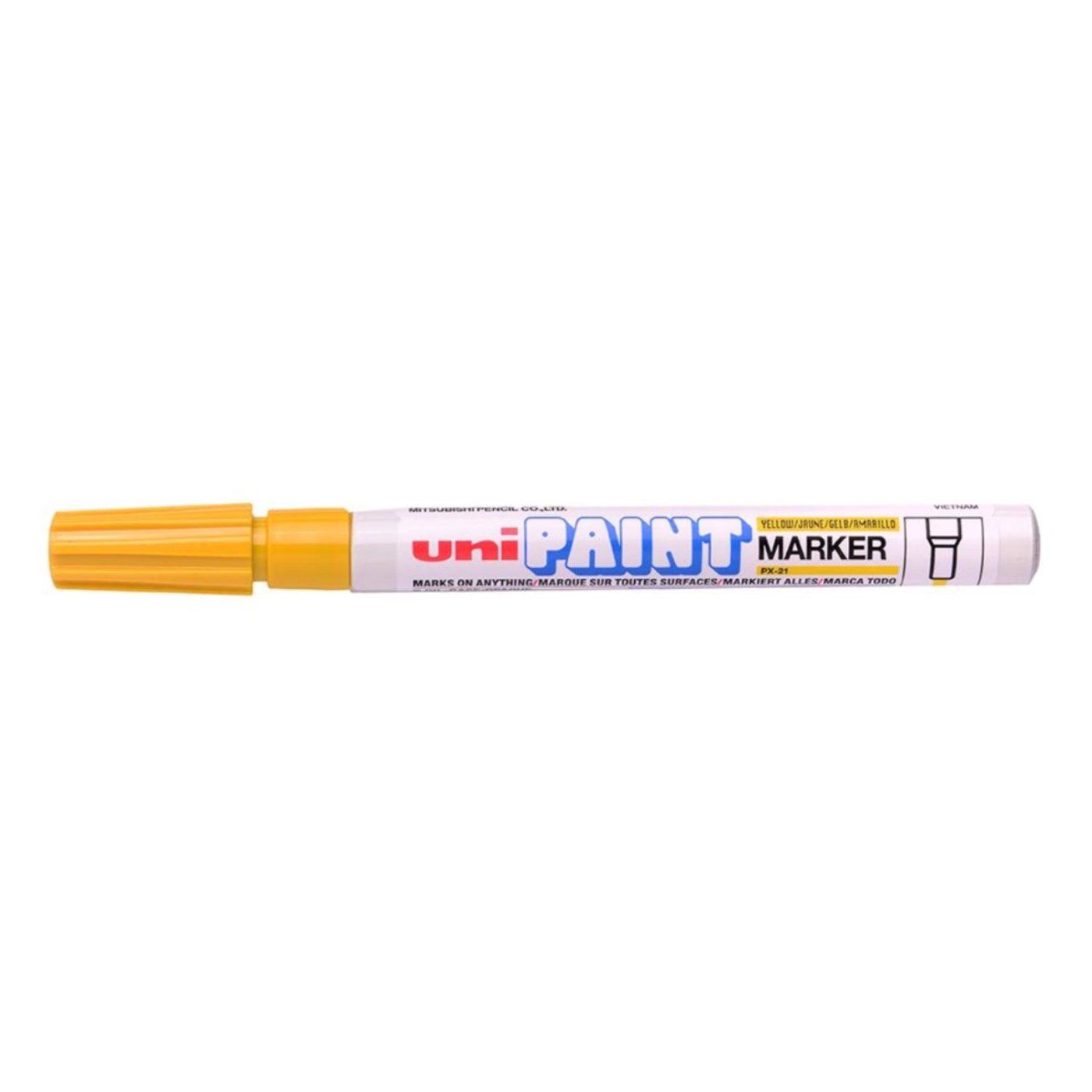 UNI PX-21 laková fixka, 0,8 - 1,2 mm žltá