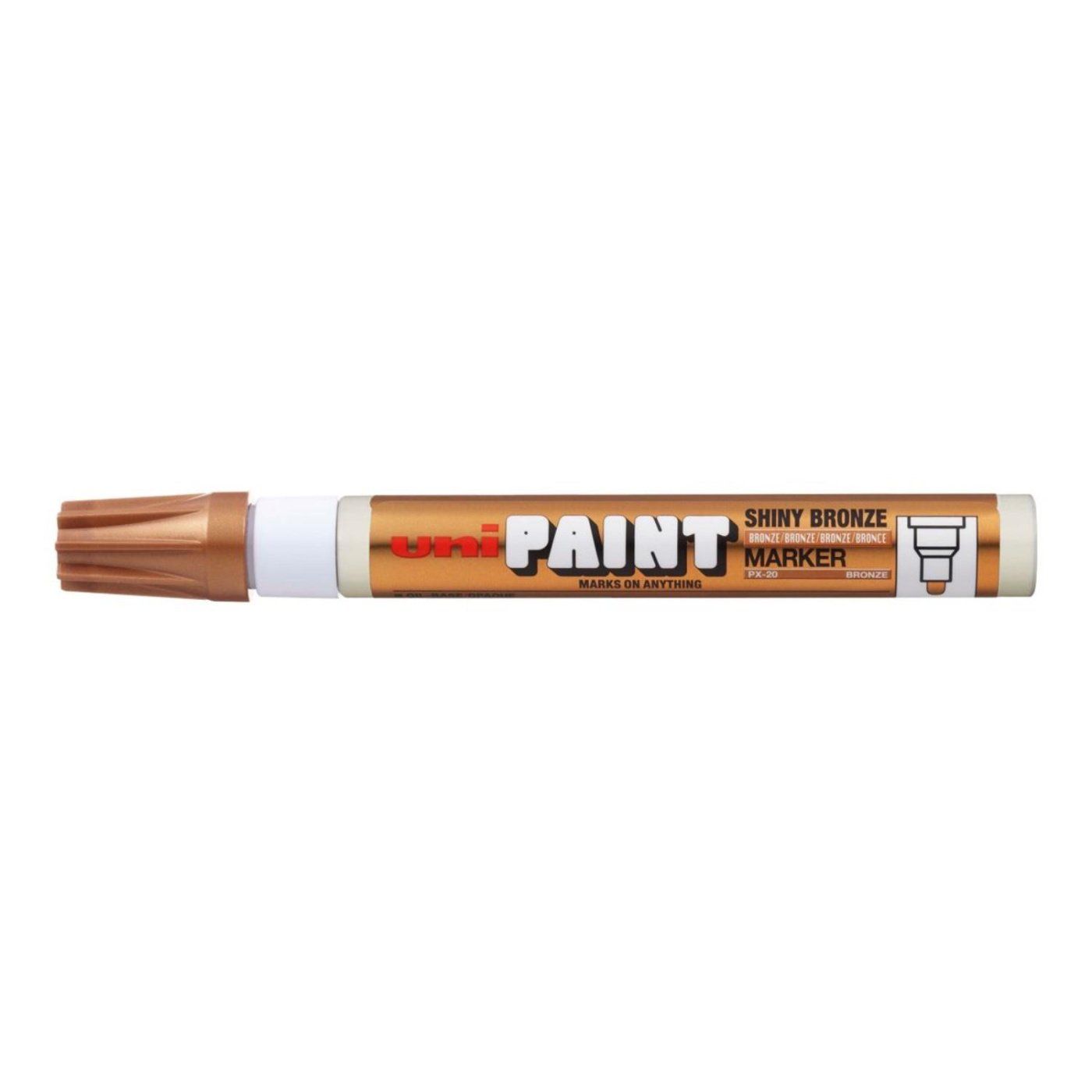 UNI PX-20 laková fixka, 2,2 - 2,8 mm lesklá bronzová