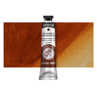Akrylová farba Artemisia transparent red iron oxide, 40 ml