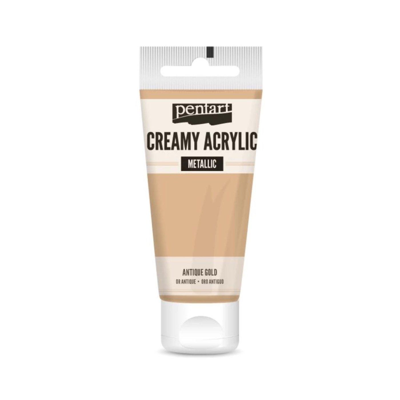 Akrylová farba krémová, metalická, antická zlatá, 60 ml