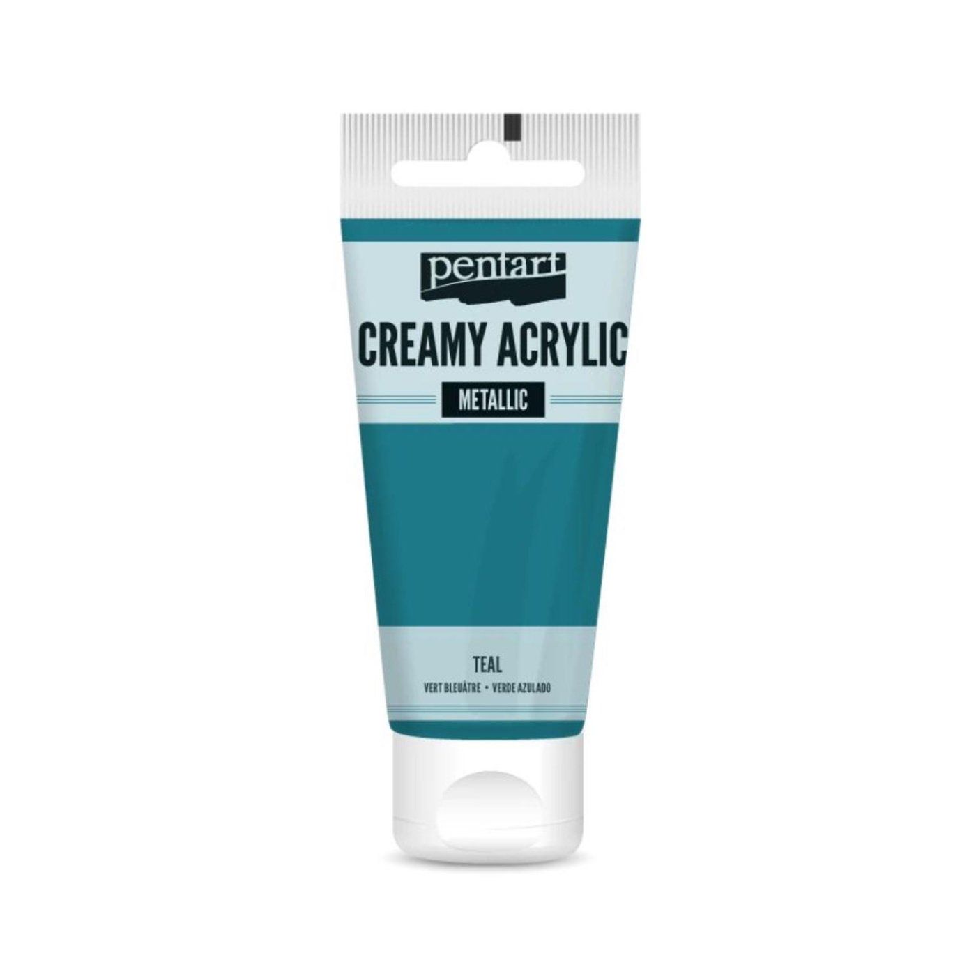 Akrylová farba krémová, metalická, tyrkysová, 60 ml