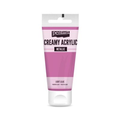 Akrylová farba krémová, metalická, svetlá fialová, 60 ml