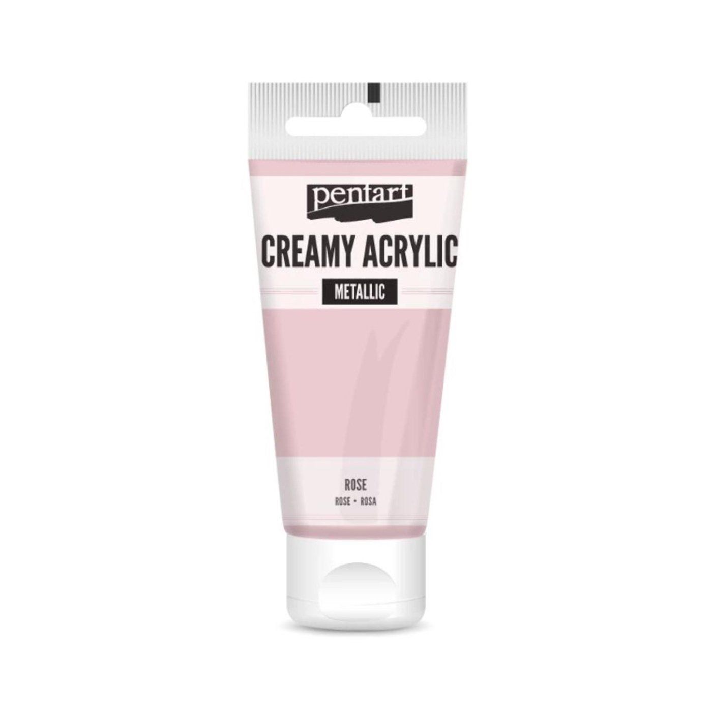 Akrylová farba krémová, metalická, ružová, 60 ml