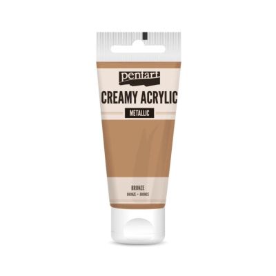 Akrylová farba krémová, metalická, bronzová, 60 ml