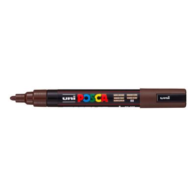 Uni Posca fixka PC-5M, 2,5 mm, tmavohnedá