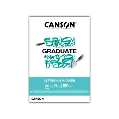 CANSON Skicár Graduate Lettering Marker, A3, 180 g, 20 listov