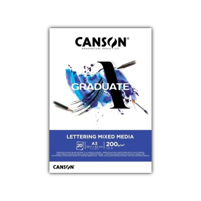 CANSON Skicár Graduate Lettering Mix Media, A3, 200 g, 20 listov
